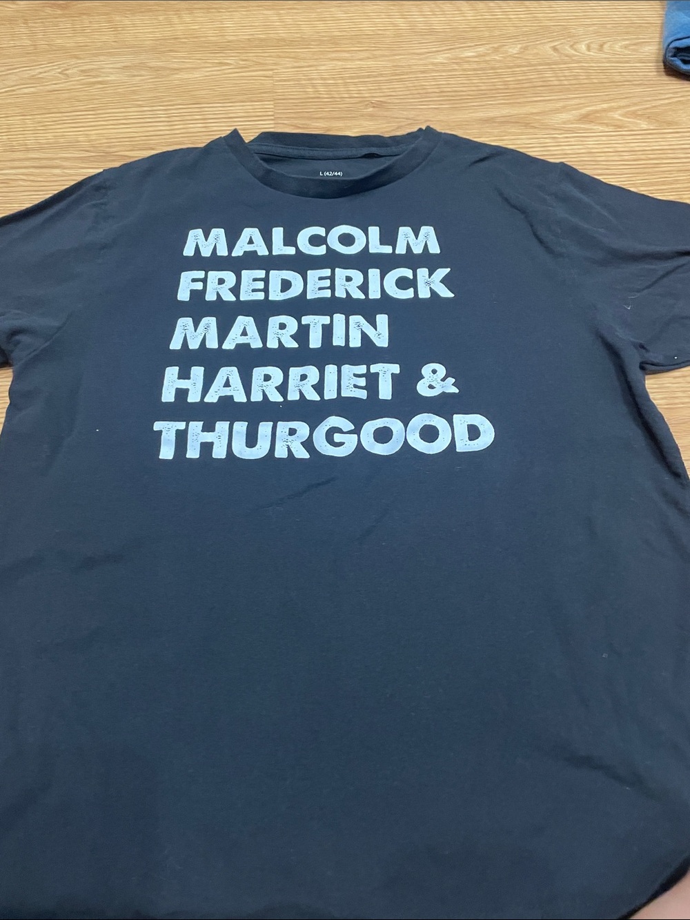 Unknown Brand Black Graphic Tee with White Lettering